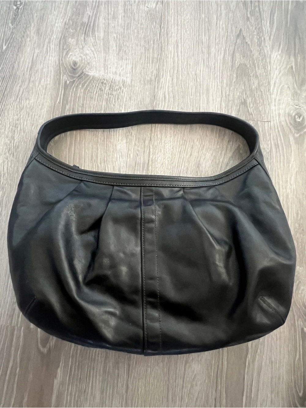 Coach 12236 Large Pleated Ergo Hobo Black Leather